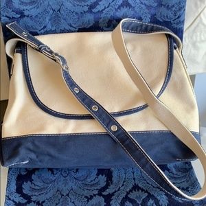 LL Bean Summer Nautical Style Canvas Purse
